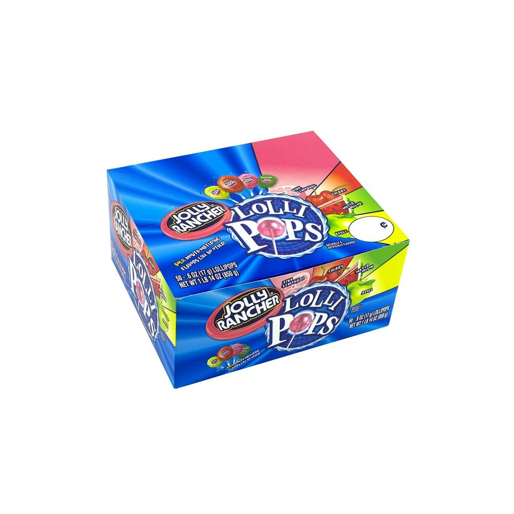 JOLLY RANCHER Lollipops in Assorted Flavors, 50 Count, 30 oz - Walmart ...