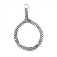 thumbnail image 1 of panDaDa Silver Pet Dog Pinch Collars Solid Training Iron Double Row Chain Collar 40/50/60cm, 1 of 6
