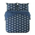 thumbnail image 6 of Mainstays 7-Piece Reversible Bed in a Bag Comforter Set with Sheets, Navy Geo, Queen, 6 of 12