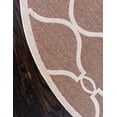 thumbnail image 4 of Unique Loom Trellis Collection Area Rug - Seattle (8' Round Brown/Beige), 4 of 8