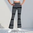 thumbnail image 2 of Frostluinai Girl's Flare Leggings Striped High Waisted Bootcut Yoga Pants Kids Dance Bell Bottoms Leggings Warm Active Pants 5-16Y, 2 of 7
