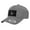 Dark Grey, variant on Premium Snapback Hat with Perforation - Curved Bill by Pull Patch White