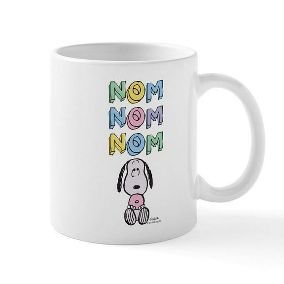 CafePress - Snoopy Nomnomnom Mugs - 11 oz Ceramic Mug - Novelty Coffee Tea Cup