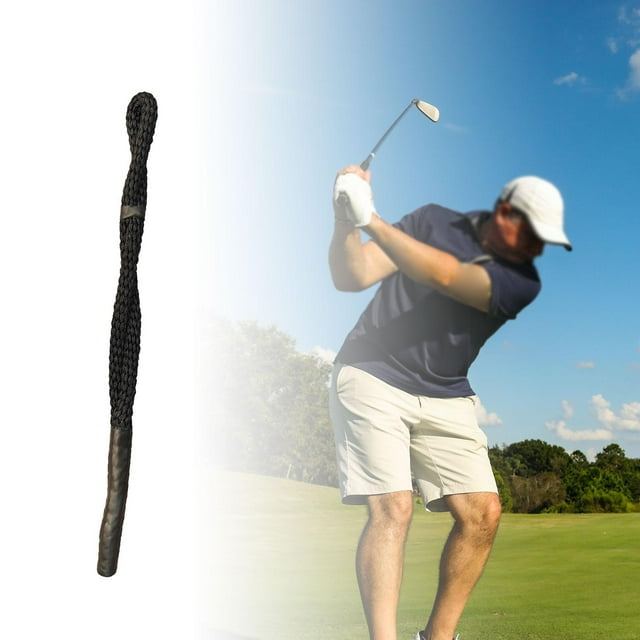 Entrenador de swing de golf Cuerda para practicar el swing de golf Suministros para corregir la posición Negro