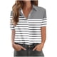 thumbnail image 3 of TaTaai Women's Versatile Short Sleeve Button Front Open Collar Print Top Summer Casual Work Shirt Relaxed Fit Holiday Plus Size Gift, 3 of 6