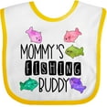 thumbnail image 3 of Inktastic Mommy's Fishing Buddy with Colorful Fish Boys or Girls Baby Bib, 3 of 4