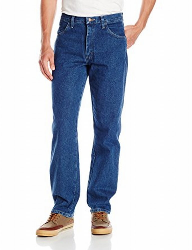 Wrangler NEW Blue Mens Size 40x34 Relaxed-Fit Classic Straight Leg ...