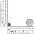 thumbnail image 2 of Gem Stone King 925 Sterling Silver Green Nano Emerald and White Lab Grown Diamond Pendant Necklace for Women (3.63 Cttw, Gemstone May Birthstone, Round 10MM, with 18 inch Chain), 2 of 4