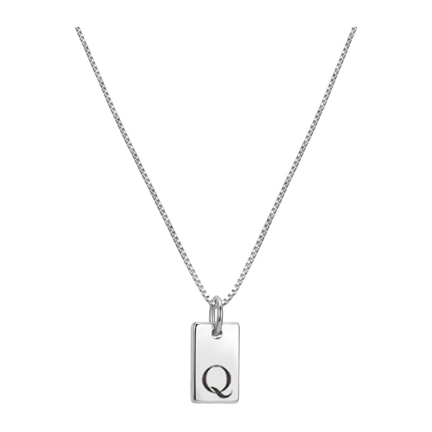 Collares iniciales para las mujeres chapado en plata Letra Collar delicado nombre de plata Collar etiqueta inicial Collares colgantes para las mujeres de moda joyería de plata
