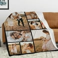 thumbnail image 3 of Personalized Family Blankets with Text Custom Blankets with Photos for Adults Family Baby Customized Throw Blanket Gifts for Birthday Anniversary Christmas New Year, 3 of 6