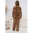 thumbnail image 4 of Oudiya Girls 2 Piece Sweatsuit Outfits Bear Ear Fuzzy Long Sleeve Hoodie Sweatshirt and Sweatpant Clothing Set for Kids 5-13Y, 4 of 6