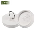 thumbnail image 3 of 2 Pcs Tapones para Bañera, Tapones de Caucho para Drenaje de Bañera 1-3/4" y Cadena de 15" con Perlas, Blanco, 3 of 6