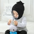 thumbnail image 6 of American Trends Baby Toddler Winter Hat and Glove Set Sherpa Lined Warm Fleece Earflap Beanie Hat Toddler Kids Winter Hat for Boys Girls Solid Black 2-12 Months, 6 of 6
