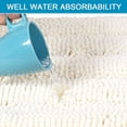 thumbnail image 5 of PrimeBeau 2-Piece Bath Rug Set, Striped, Shaggy Microfiber Machine Washable, Cream Color (Pack 2-20" x 32"/17" x 24"), 5 of 8