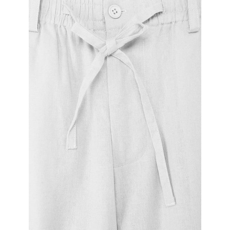 Ladies - Green Linen-Blend Cargo Pants - Size: 20 - H&M
