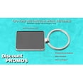 thumbnail image 3 of 10 Two Tone Rectangular Metal Keychains Set - Key Ring, High Quality - Black, 3 of 5
