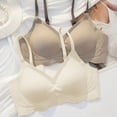 thumbnail image 5 of Iugvhana Wireless Bras for Women Breathable Seamless Bra Adjustable Straps No Underwire Bra Comfortable Everyday Full Coverage Bra Beige M, 5 of 6