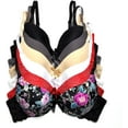 thumbnail image 1 of Iheyi 6 Pieces Various Style Plain Basic Everyday Wear Full Cup Bra A-DDD (34B), 1 of 1