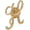 H, variant on Initial Letter Brooch Pin Small Lapel Pin Tie Tack Name Personalized Gifts for Women Men Gold A-Z