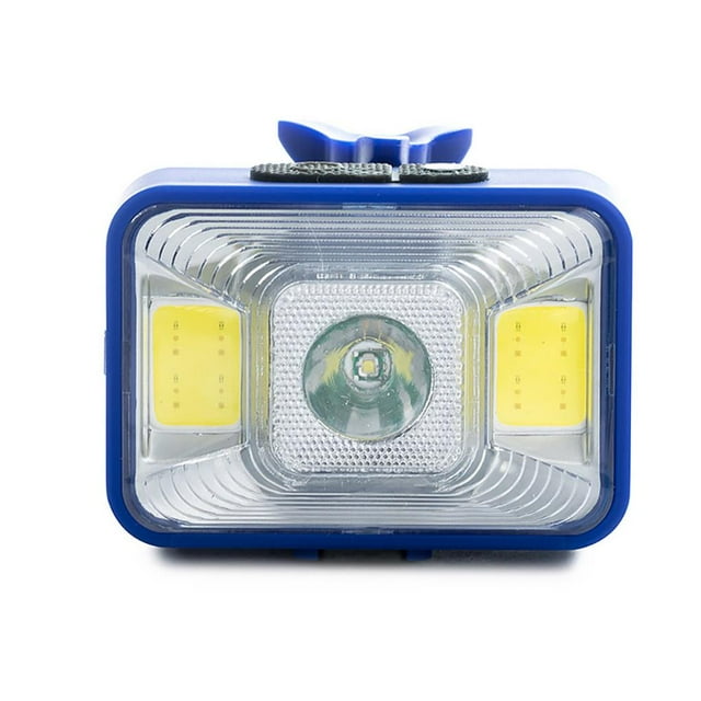 keepw Phare DEL 2 en 1 Feu Arrière 3 Modes Lampe Frontale Réglable Lampe Torche de Camping Lampe Lumière Randonnée Nuit Pêche Flash Bandeau Torche Bleu
