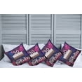 thumbnail image 2 of Ambesonne Abstract Throw Pillow Cover 4 Pack, Birthday Cake Candles, 20", Pink Navy Blue White, 2 of 5
