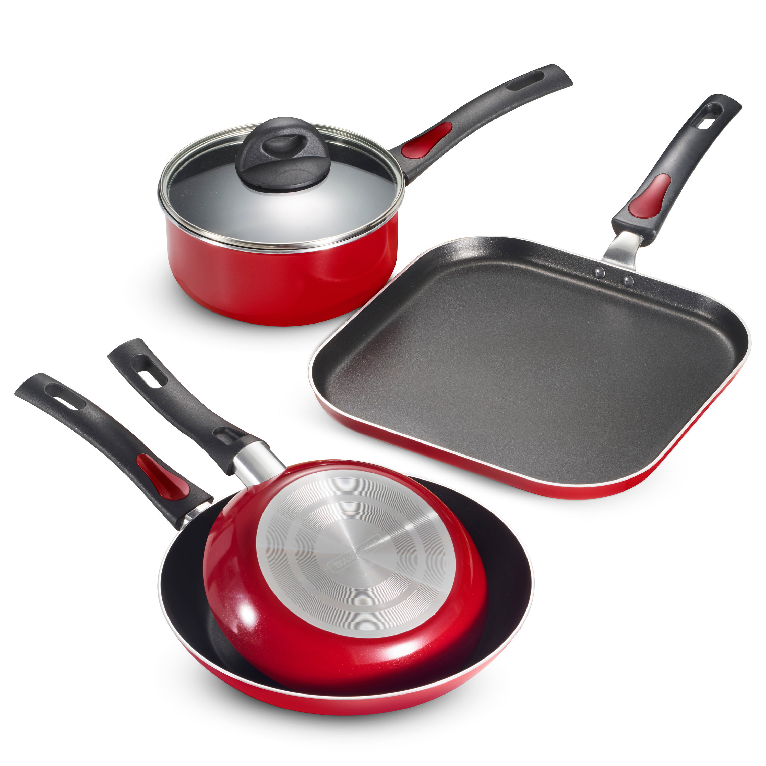 Dropship Tramontina EveryDay 5 Qt Aluminum Nonstick Covered Jumbo Cooker  Red to Sell Online at a Lower Price