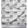 thumbnail image 1 of Soimoi Green Georgette Viscose Fabric Plam Tree,Chair & Girl Beach Print Sewing Fabric Yard 42 Inch Wide, 1 of 3