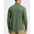 thumbnail image 3 of Camiseta de running para hombre, talla G, manga larga, de secado rápido, talla S, color verde, 3 of 7