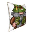 thumbnail image 2 of Haiem Fishing Gnome Print Velvet Soft Solid Decorative Square Throw Pillow Covers Set with Elegant Piping Christmas Cushion Case for Sofa Bedroom Car-20"x20", 2 of 8