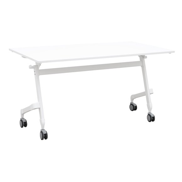Table à Dessus Rabattable 55 Pouces L x 24 Pouces P - Cadre Snow White - Dessus Blanc