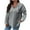 Gray, variant on Maplenight Womens Waffle Hoodies Half Zip Drawstring Pullover Womens Tops Regular Fit Casual Long Sleeve Sweatshirt for Fall Winter