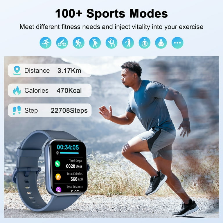 Blackview Smart Watch Men Women Inch HD Touch Screen Fitness