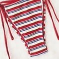 thumbnail image 5 of NTACZA Women's Summer Bikini Set Low Rise Striped Swimwear Swimming Pool Beach Wear Red XL, 5 of 5