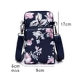 thumbnail image 2 of Pequeño monedero del teléfono celular para las mujeres, cartera de nylon del brazalete del deporte del bolso de hombro de la cremallera de 3 capas, 2 of 5