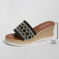thumbnail image 6 of Hoshose Women Sandals Open-toe Summer Beach Women Wedge Sandals Black, 6 of 8