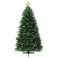 thumbnail image 6 of 4.5 ft Rotating Christmas Tree Pre - lit Christmas Tree with Star Projector 444 Branch Tips 150 Warm Lights and Rotating Base 33 Wide Traditional with Lights Green Xmas, 6 of 9