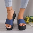 thumbnail image 6 of Women Fashion Sandals Wedges Sandals Platform Casual Summer High Heels Open Toe Espadrilles Sandal Slip on Shoes Women Dressy Platform Heel Arch Support Slip Sandals, 6 of 7