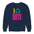 thumbnail image 5 of I Recycle Boys Puff Print Sweatshirt Funny Dating App Humor Single Independent Heart Breaker Relationship Crewneck, 5 of 7
