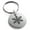Silver, variant on Stainless Steel Crystallized Snowflake Engraved Small Medallion Circle Charm Keychain Keyring