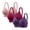 Wine, variant on 3-Piece Women's Underwire-Free Daily Bra Set, Breathable Court Style, High Elasticity for Everyday Comfort