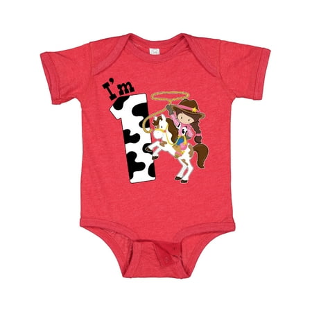 

Inktastic I m One-cowgirl Riding Horse Birthday Gift Baby Girl Bodysuit