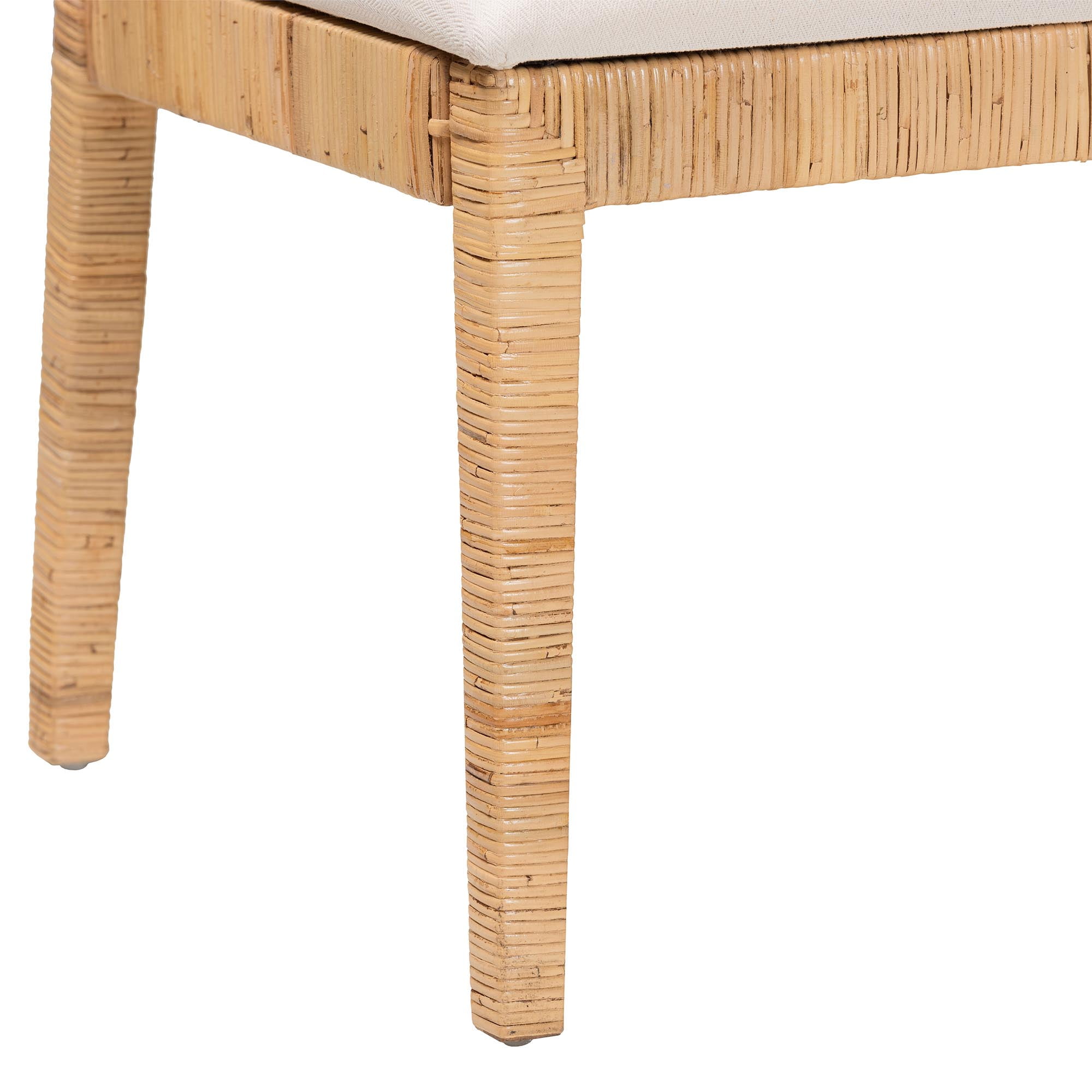 bali & pari Kalimantan Boho Dining Banquette Set, 2-Piece Set, Light Honey
