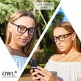 thumbnail image 2 of OWL Square Blue Light Glasses Computer Screen Time Specs for Men and Women, 2 of 7