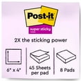 thumbnail image 3 of Post-it® Super Sticky Notes, 6 in x 4 in, Energy Boost Collection, 8 Pads/Pack, 45 Sheets/Pad, 3 of 10
