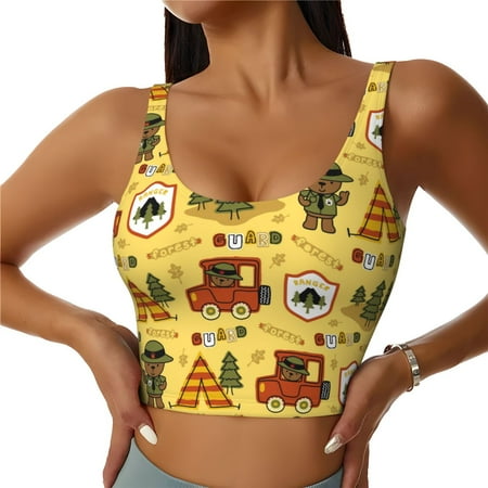 Sports Bras For Women  Forest Guard Car Tenttrees Workout Crop Tank Tops  U Back Sports Bra Athletic Tops