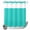 Aqua, variant on No Hook Shower Curtain, Sage Green Shower Curtains for Bathroom with See Through Top Window, Brown Solid Color Simple Abstract Waterproof & Washable Bath Curtain Long 72"x78"