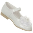 thumbnail image 2 of BNY Corner Patent Floral Ankle Strap Formal Uniform Flower Girl Dress Shoes Ivory 10 Toddler TR 77.23, 2 of 2