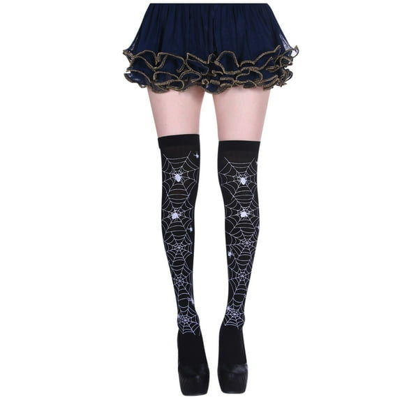 HJQEQVD Women's Halloween Holiday Socks Party Holiday Dress Up Props Over-the-knee Socks for Chirstmas Halloween Birthday Party Accessories