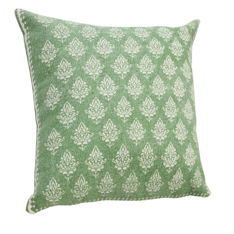 Sage Green Floral Pillow, Sage Green Throw Pillow 20x20, Neutral