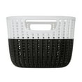 thumbnail image 6 of Simplify Polyester 2-Tone Decorative Medium Storage Basket, Black/White, 6 of 10